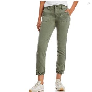 PAIGE Mayslie Cropped Jogger Pants Vintage Ivy Green
